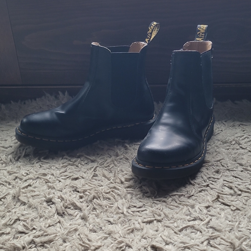 Dr. Martens Black Leather Ankle Boots